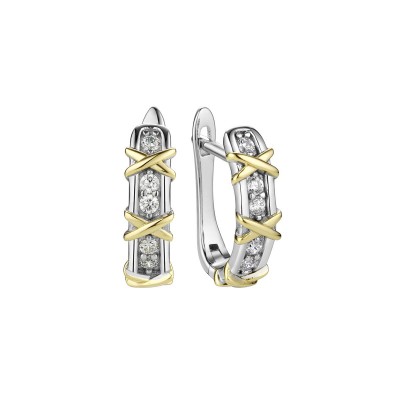 Серьги с цирконом из серебра 925 пробы фото