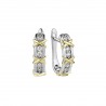 Серьги с цирконом из серебра 925 пробы