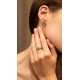 Серьги с цирконом из серебра 925 пробы