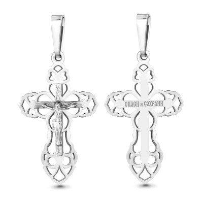 Крест из серебра 925 пробы с фото