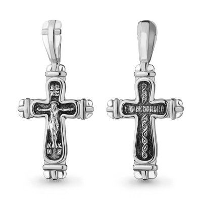 Крест из серебра 925 пробы с фото