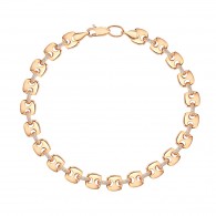 Браслет с фианитом из красного золота 585 пробы фото