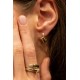 Серьги с цирконом из серебра 925 пробы