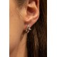 Серьги с цирконом из серебра 925 пробы