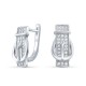 Серьги с цирконом из серебра 925 пробы