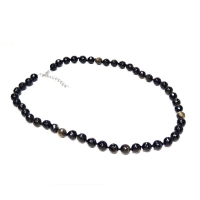 Колье с обсидианом фото