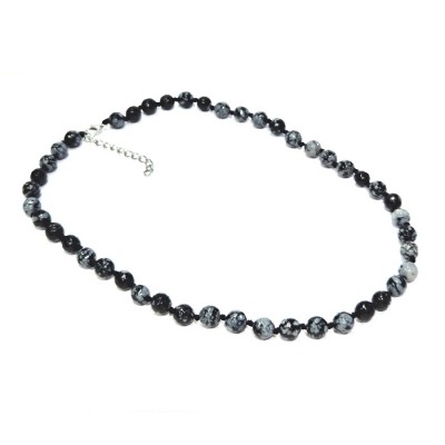 Колье с обсидианом фото