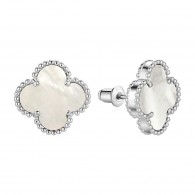 Серьги с перламутром из серебра 925 пробы фото