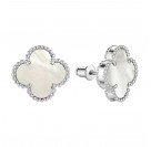 Серьги с перламутром из серебра 925 пробы