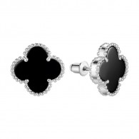 Серьги с керамикой из серебра 925 пробы фото