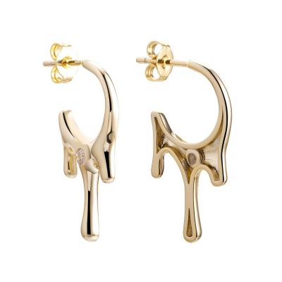 Серьги с цирконом из серебра 925 пробы фото