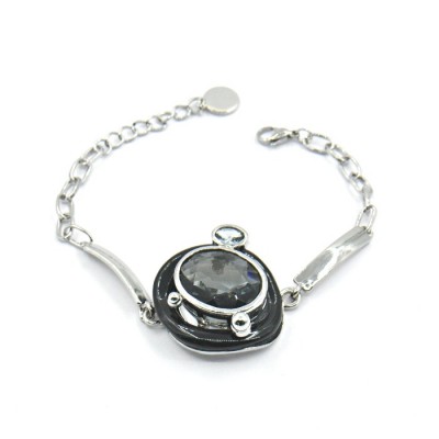 Браслет с цирконом и эмалью фото