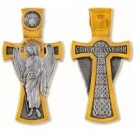 Подвеска "Святой Ангел Божий, моли Бога о мне" Ангел-Хранитель с фианитами из серебра 925 пробы с