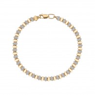 Браслет с фианитом из желтого золота 585 пробы фото