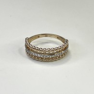 Кольцо с бриллиантом из красного золота 585 пробы фото