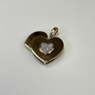 Подвеска с бриллиантом из красного золота 585 пробы фото