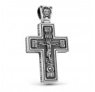 Крест литой из серебра 925 пробы