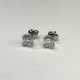 Серьги с бриллиантом из белого золота 585 пробы