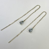 Серьги с топазом из желтого золота 585 пробы фото