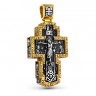 Крест литой из серебра 925 пробы фото