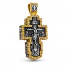 Крест литой из серебра 925 пробы