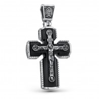 Крест с Распятием и образом Николая Чудотворца фото