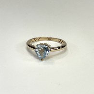 Кольцо с топазом из красного золота 585 пробы фото