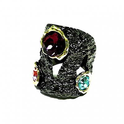 Кольцо с цирконом фото