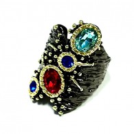 Кольцо с цирконом фото