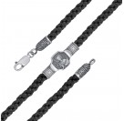 Браслет Св.Георгий Победоносец "Спаси и Сохрани" из серебра 925 пробы, Центральная часть 39мм*12мм