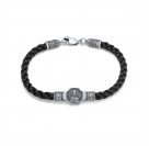 Браслет Святой Николай "Спаси и Сохрани" из серебра 925 пробы, Центральная часть 39мм*12мм