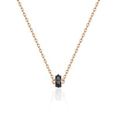 Колье с бриллиантом из красного золота 585 пробы фото