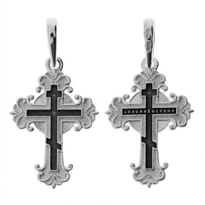 Крест из серебра 925 пробы с фото