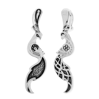 Подвеска "Помилуй мя, Боже, по великой милости Твоей" из серебра 925 пробы с фото