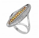 Кольцо Песнь Богородице (с позолотой) "Богородице Дево, ..." с агатом из серебра 925 пробы с позолотой 999, 3 мм