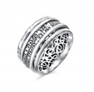 Кольцо просите, и дано будет вам "Ибо всякий просящ..." с шпинелью из серебра 925 пробы