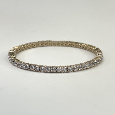 Браслет с  фианитом из красного золота 585 пробы фото