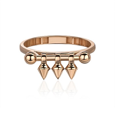 Кольцо из красного золота 585 пробы фото