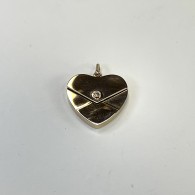 Подвеска с бриллиантом из красного золота 585 пробы фото