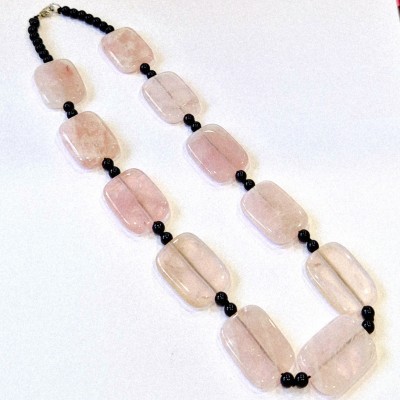 Колье с кварцем и ониксом фото