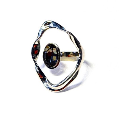 Кольцо с цирконом фото