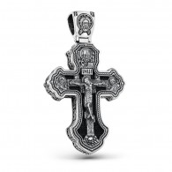 Крест с распятием серябряным фото