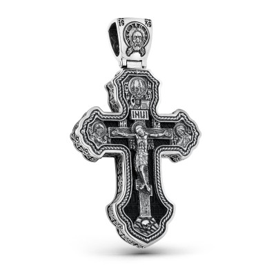 Крест с распятием серябряным фото
