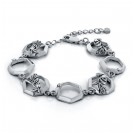 Браслет Оливковая ветвь с фианитами из серебра 925 пробы