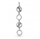 Подвеска Оливковая ветвь из серебра 925 пробы с позолотой 999