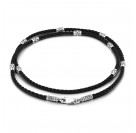 Гайтан из текстиля и серебра 925 пробы