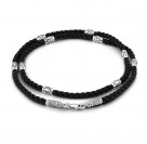 Гайтан  из текстиля и серебра 925 пробы