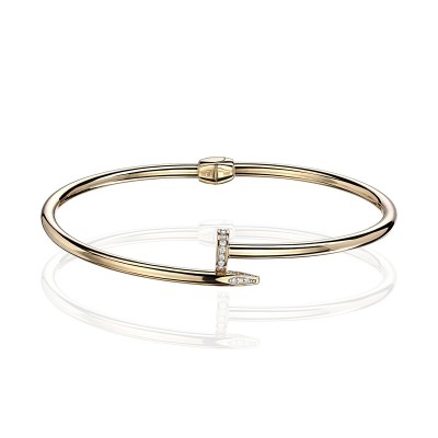 Браслет с  фианитом из желтого золота 375 пробы фото