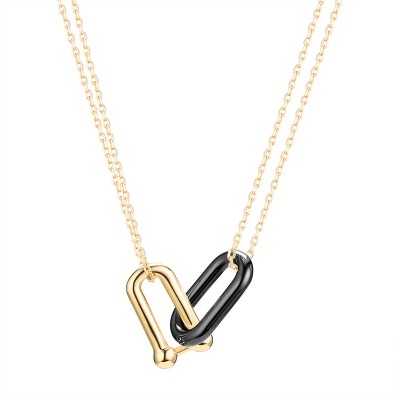 Колье с керамикой из серебра 925 пробы фото