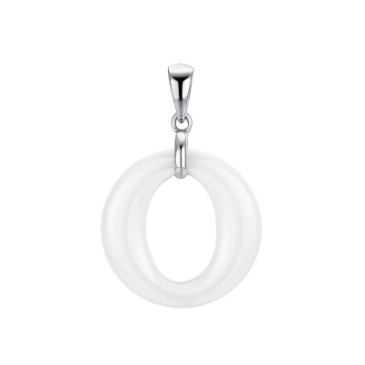 Подвеска с керамикой из серебра 925 пробы фото